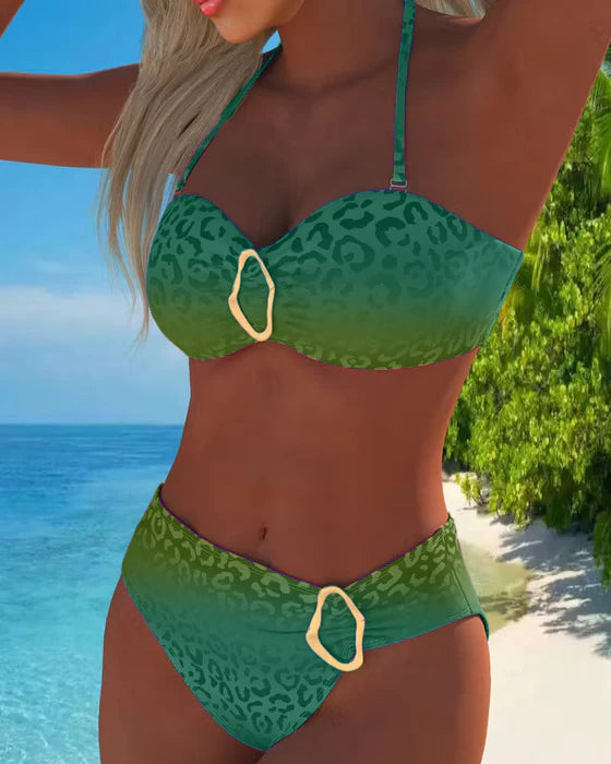 CUELLO HALTER | ANIMAL PRINT Y DEGRADADO